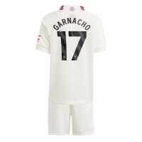 Manchester United Alejandro Garnacho #17 3rd trikot Kinder 2023-24 Kurzarm (+ Kurze Hosen)